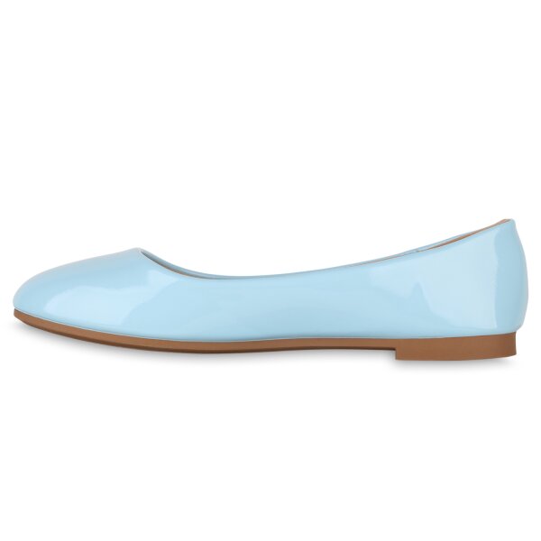 Stiefelparadies Damen Klassische Ballerinas in Hellblau 50% Rabatt mit kostenlosem Versand