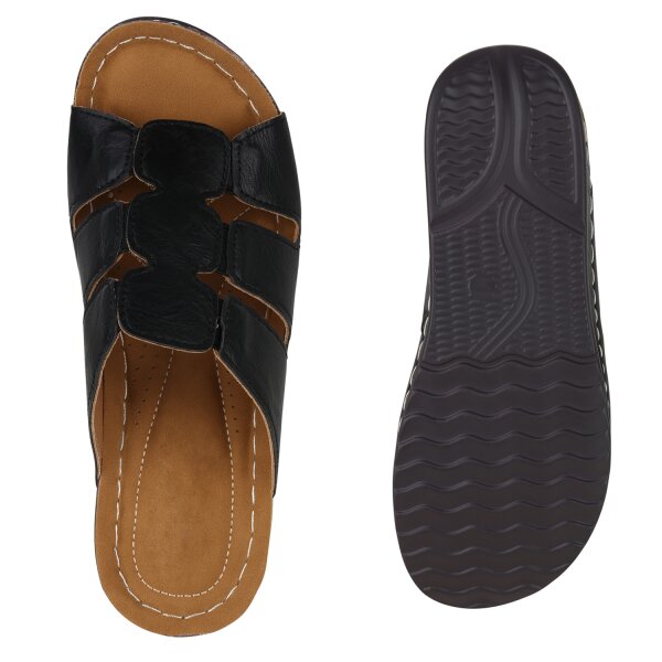 Stiefelparadies Damen Komfort Sandalen in Silber Hotsell