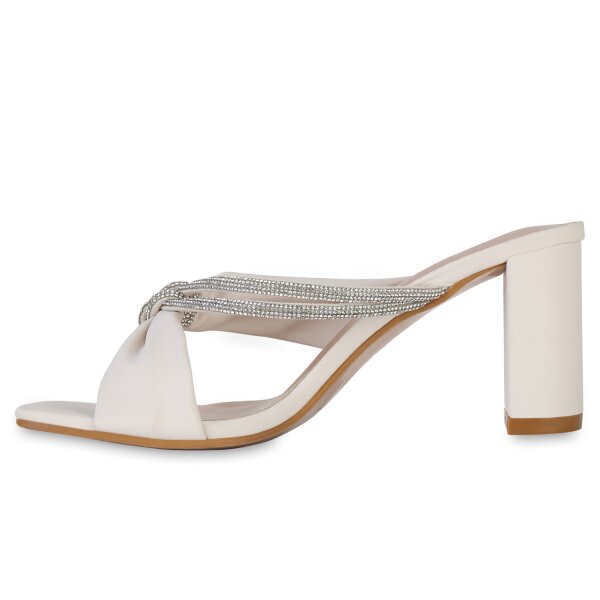 Stiefelparadies Damen Pantoletten in Beige Online Shopping