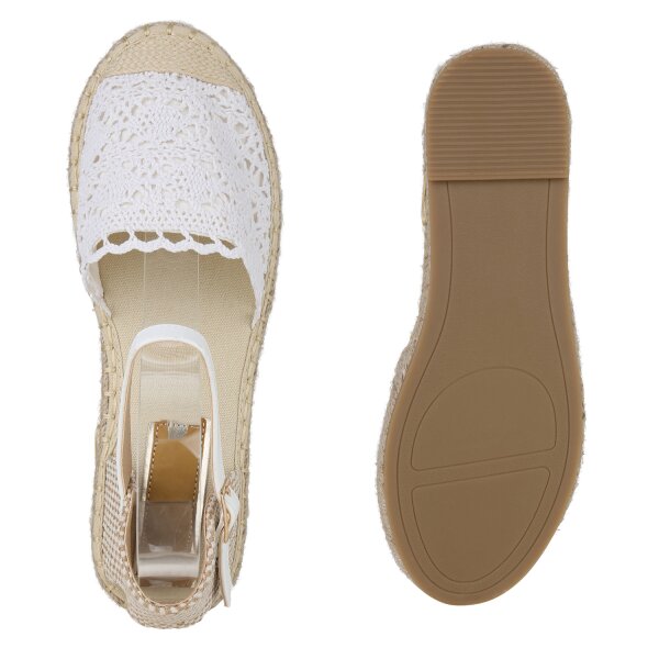 Stiefelparadies Damen Riemchensandalen in Weiss Meist gekauft