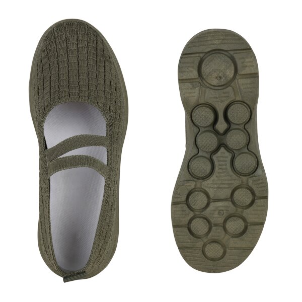Stiefelparadies Damen Slip Ons in Olivgrün Online Shopping