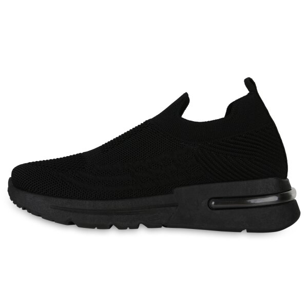 Stiefelparadies Damen Slip Ons in Schwarz Preisnachlass