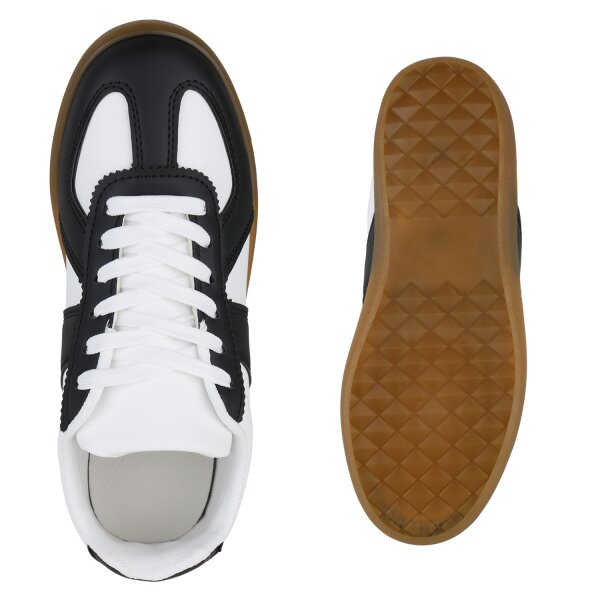 Stiefelparadies Damen Sneaker Low in Schwarz Osterangebot