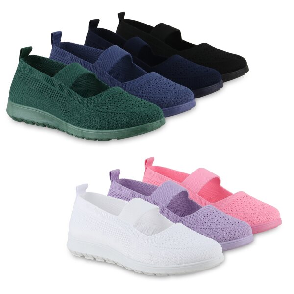 Stiefelparadies Damen Sportliche Ballerinas in Helllila Neueste Mode