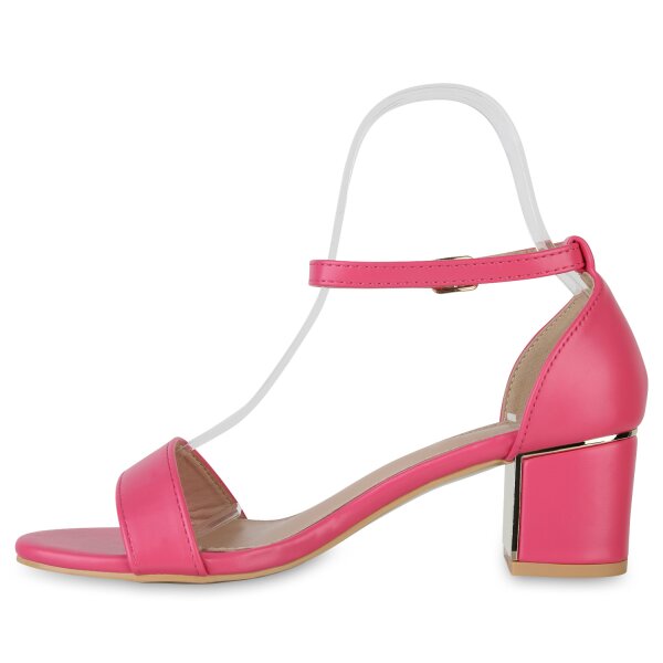 Stiefelparadies Damen Klassische Sandaletten in Fuchsia Exklusive Angebote
