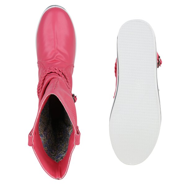 Stiefelparadies Damen Schlupfstiefel in Pink JETZT KAUFEN