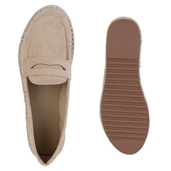 Stiefelparadies Damen Espadrilles in Beige Im Verkauf