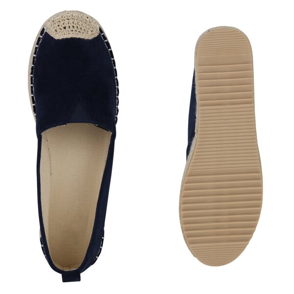Stiefelparadies Damen Espadrilles in Dunkelblau zollfrei