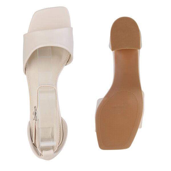 Stiefelparadies Damen Klassische Sandaletten in Beige Sonderangebot