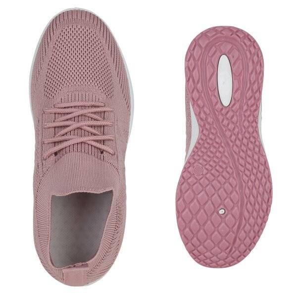 Stiefelparadies Damen Laufschuhe in Altrosa Flash Sale