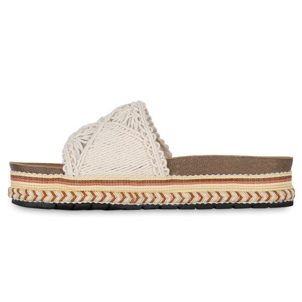 Stiefelparadies Damen Pantoletten in Beige Top Angebot