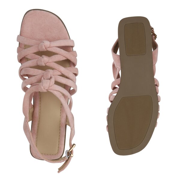 Stiefelparadies Damen Riemchensandalen in Nude Rabatte dieses Monats