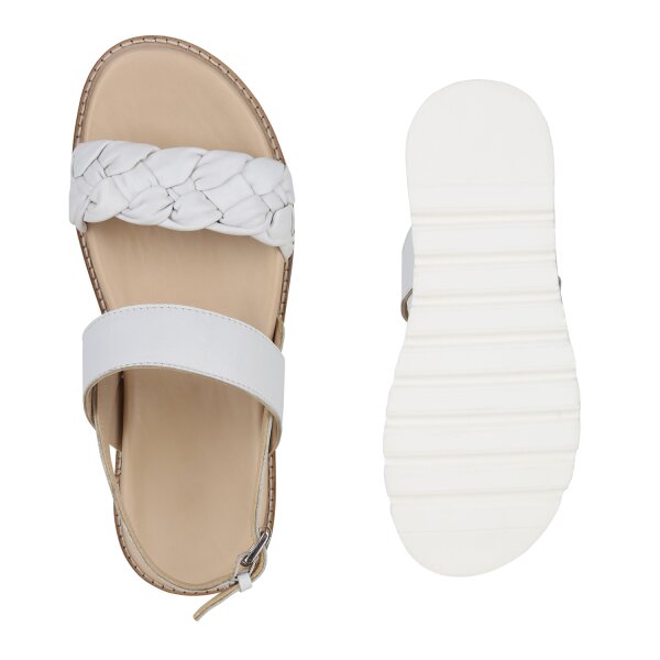 Stiefelparadies Damen Riemchensandalen in Weiss Hotsell