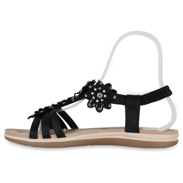 Stiefelparadies Damen Riemchensandalen in Weiss im Angebot