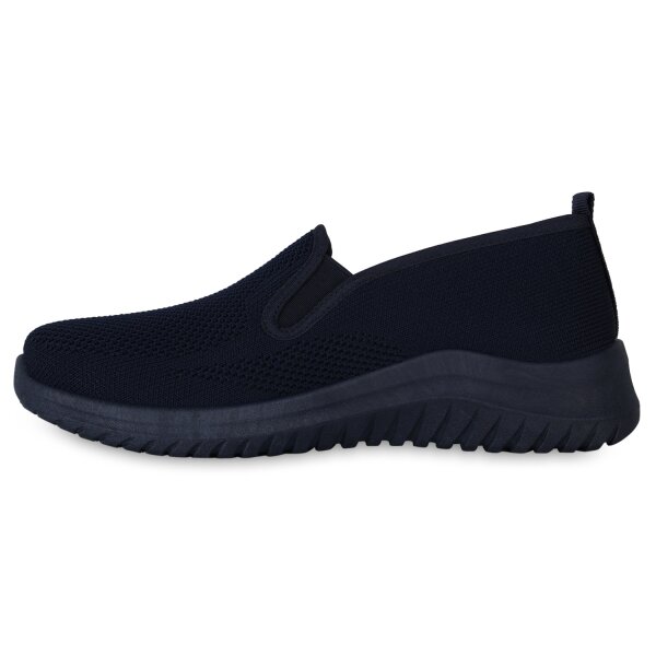 Stiefelparadies Damen Slip Ons in Dunkelblau Sonderangebot
