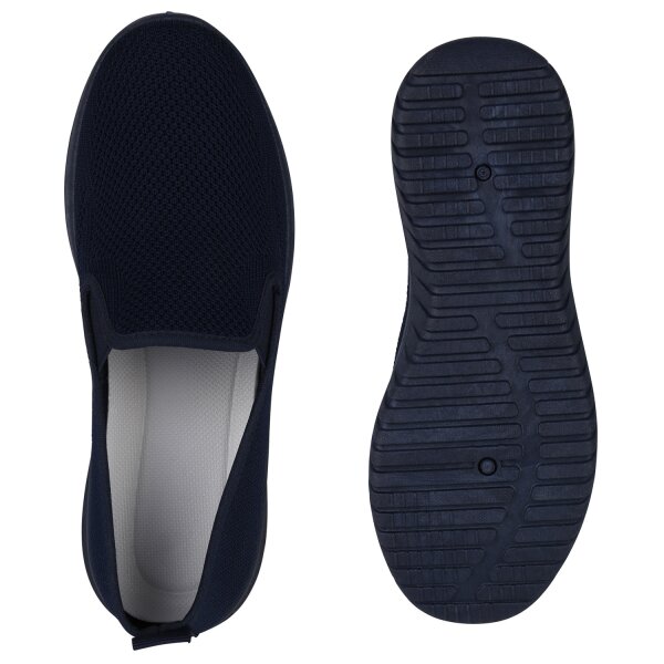 Stiefelparadies Damen Slip Ons in Dunkelblau Sonderangebot