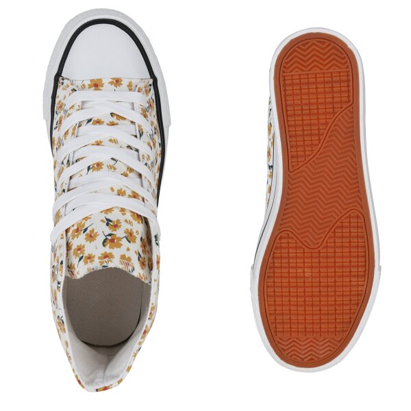 Stiefelparadies Damen Sneaker High in Gelb Flash Sale