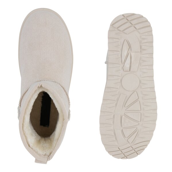 Stiefelparadies Damen Winter Boots in Beige Muttertagsangebot