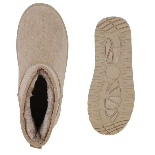Stiefelparadies Damen Winter Boots in Khaki Große Rabatte