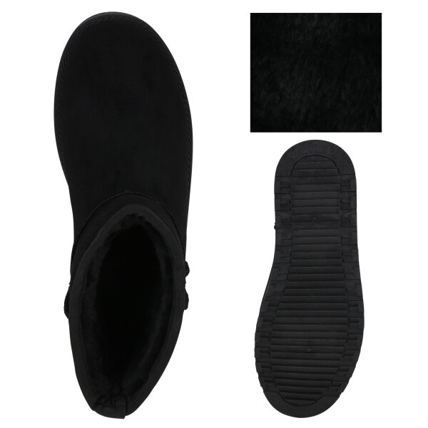 Stiefelparadies Damen Winter Boots in Schwarz Nur noch ein Tag übrig