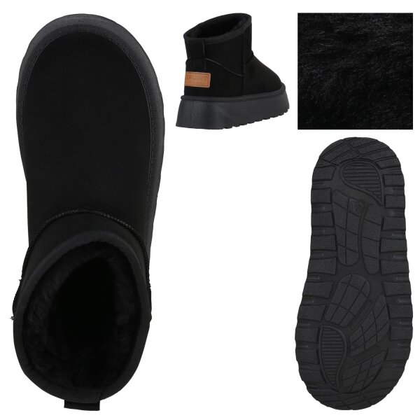 Stiefelparadies Damen Winter Boots in Schwarz Clearance-Verkauf