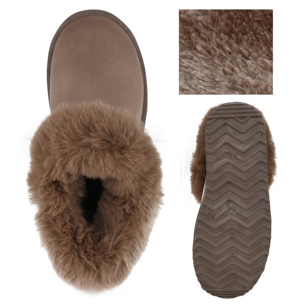 Stiefelparadies Damen Pantoffeln in Khaki 50% Rabatt für begrenzte Zeit