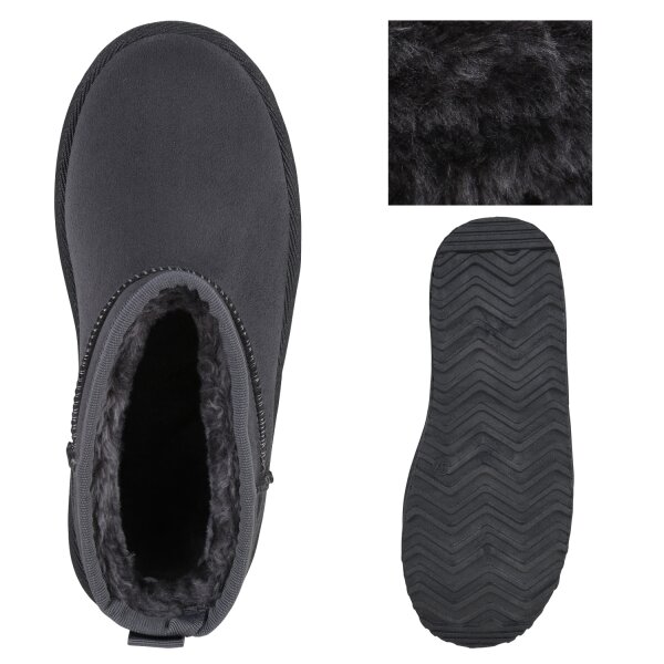 Stiefelparadies Damen Winter Boots in Grau Rabatte dieses Monats