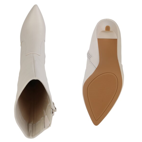 Stiefelparadies Damen Klassische Stiefel in Beige Verkauf