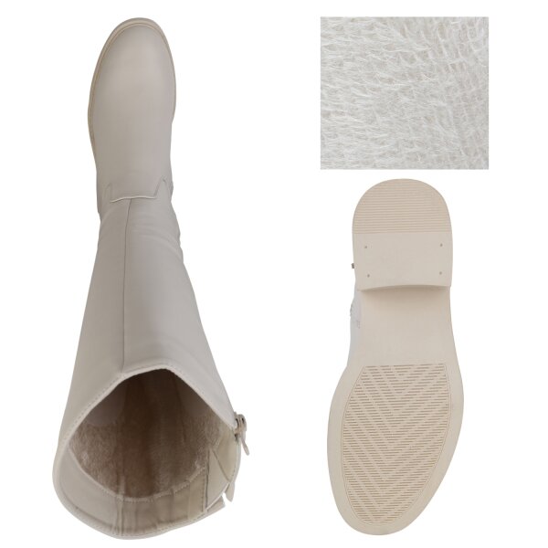 Stiefelparadies Damen Klassische Stiefel in Beige Angebote