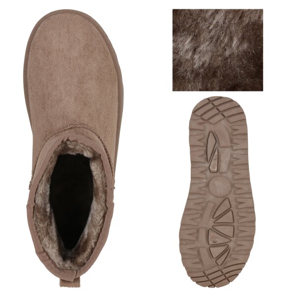 Stiefelparadies Damen Winter Boots in Khaki Flash Sale