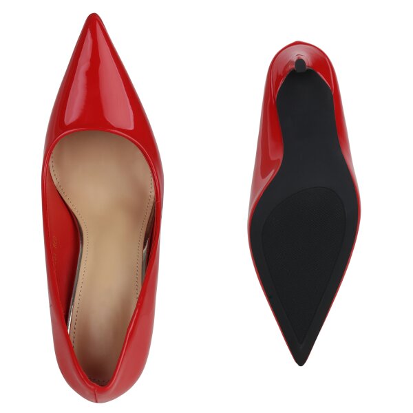 Stiefelparadies Damen High Heels in Rot Lack Saisonale Angebote