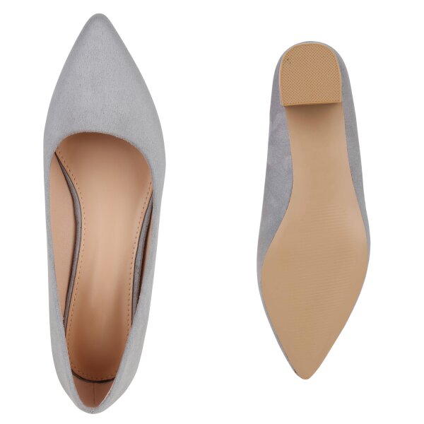Stiefelparadies Damen Klassische Pumps in Grau Tägliche Deals