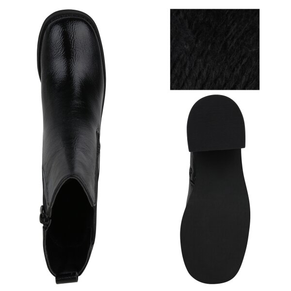 Stiefelparadies Damen Klassische Stiefeletten in Schwarz Begrenzte Freigabe
