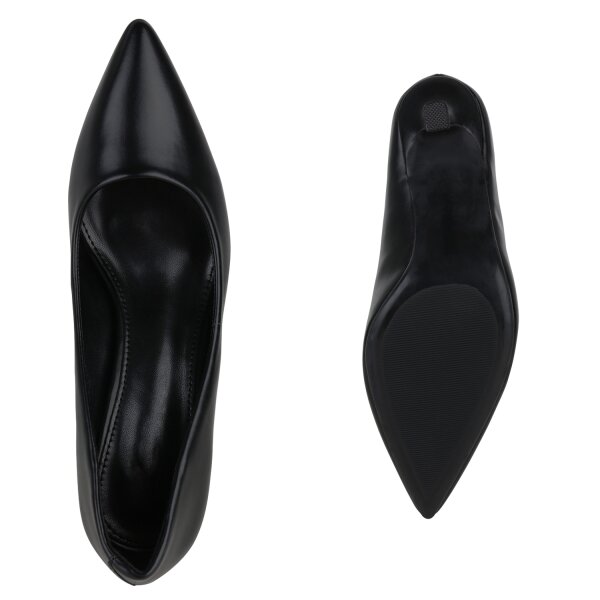 Stiefelparadies Damen Spitze Pumps in Schwarz Sonderangebot der Fabrik