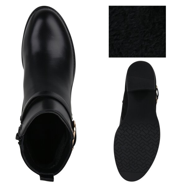 Stiefelparadies Damen Ankle Boots in Schwarz Riesige Rabatte