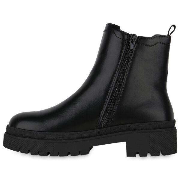 Stiefelparadies Damen Klassische Stiefeletten in Schwarz 2025