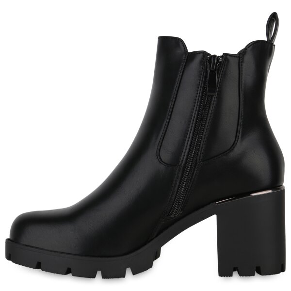 Stiefelparadies Damen Klassische Stiefeletten in Schwarz Online