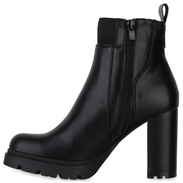Stiefelparadies Damen Klassische Stiefeletten in Schwarz Clearance-Verkauf