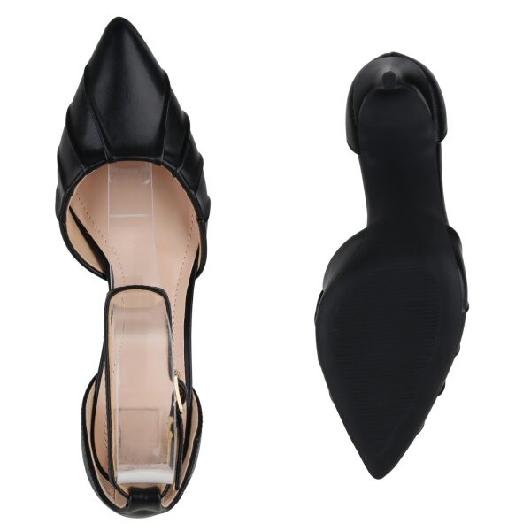 Stiefelparadies Damen Spitze Pumps in Schwarz Verkauf