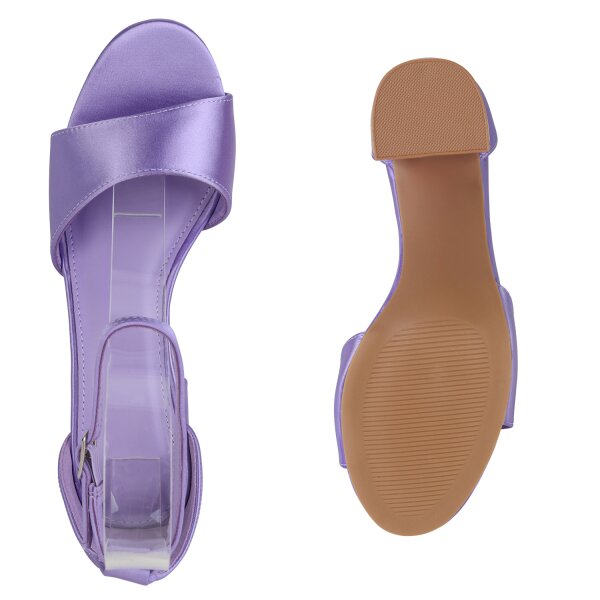 Stiefelparadies Damen Klassische Sandaletten in Helllila Weihnachtsangebot