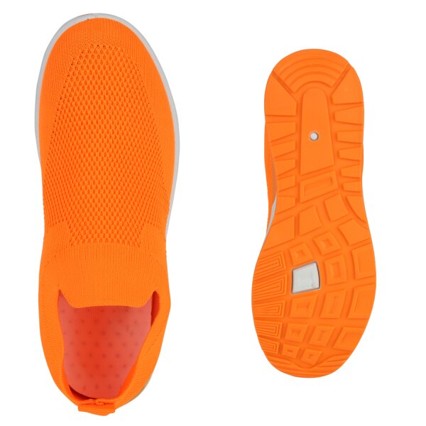 Stiefelparadies Damen Slip Ons in Hellgrau Räumungsverkauf