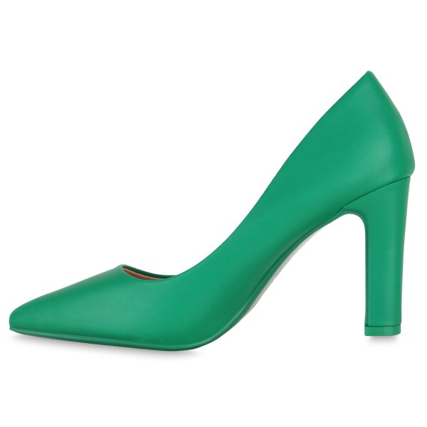 Stiefelparadies Damen Spitze Pumps in Grün Tägliche Deals