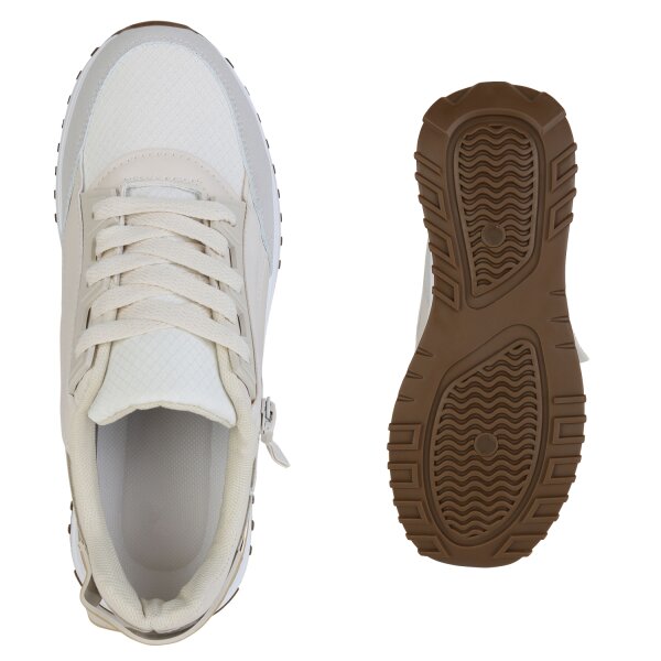 Stiefelparadies Damen Laufschuhe in Beige Neueste Stile