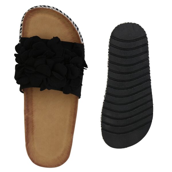 Stiefelparadies Damen Plateau Sandaletten in Schwarz Zeitbegrenzte Promotion