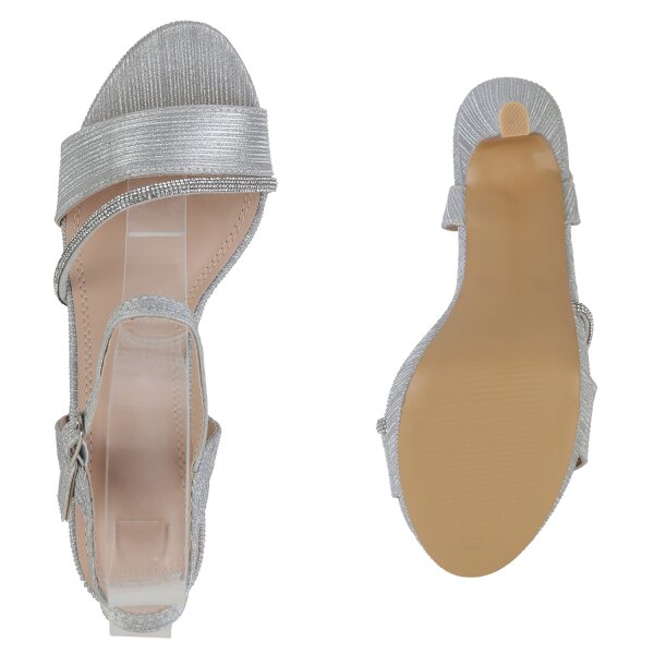 Stiefelparadies Damen High Heels in Silber Clearance-Verkauf