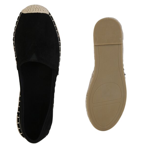 Stiefelparadies Damen Espadrilles in Schwarz zollfrei