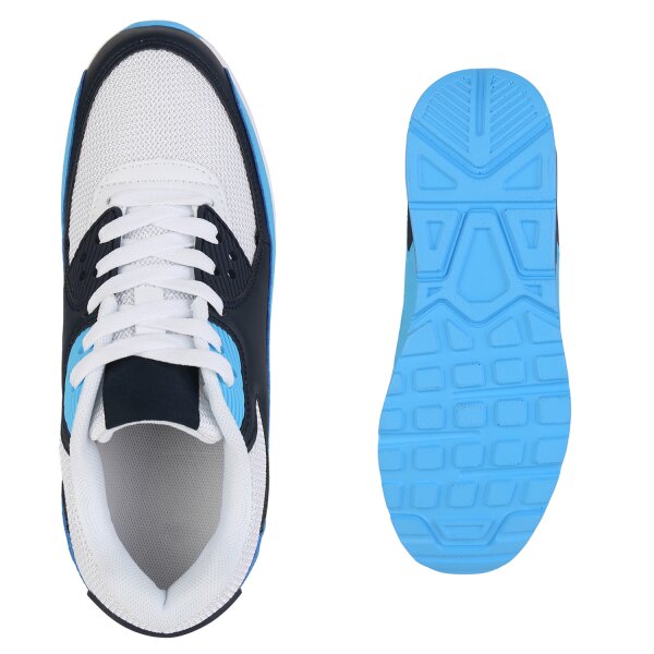Stiefelparadies Damen Laufschuhe in Weiss Hellblau Dunkelblau Verkauf