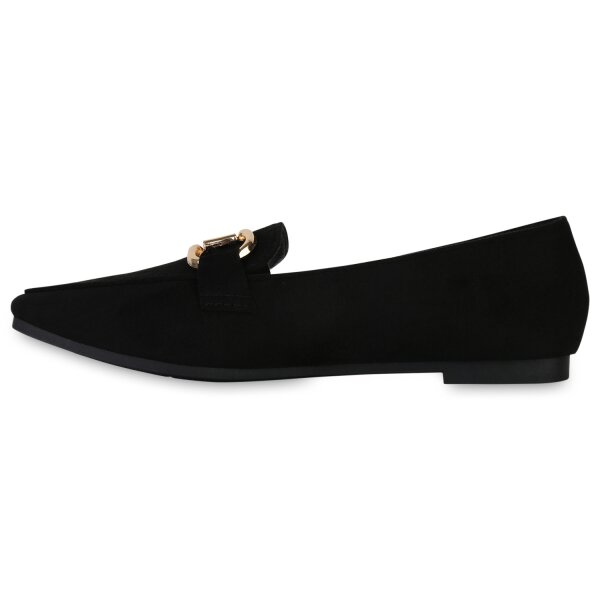 Stiefelparadies Damen Loafers in Schwarz Angebote