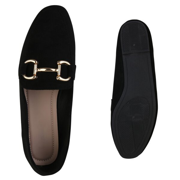 Stiefelparadies Damen Loafers in Schwarz Angebote