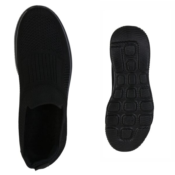 Stiefelparadies Damen Slip Ons in Schwarz Meist gekauft